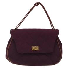 Chanel Vintage, Pre-owned, Dame, Lilla, ONE SIZE, Bomuld, Pre-owned Bomuld hndtasker