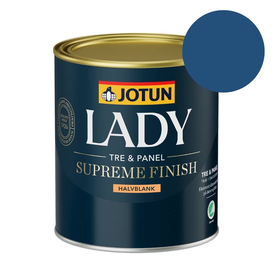 TILBUD: Jotun Lady Supreme Finish 0,68 l. Glans 40 - Farve: Mørk Livlig Blå.