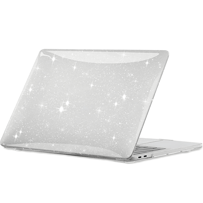 Slitstarkt plastskal i hårt skal för MacBook, passar perfekt till Retina-skärm och Touch ID (glänsande transparent) - Genomskinlig (Multi-size)