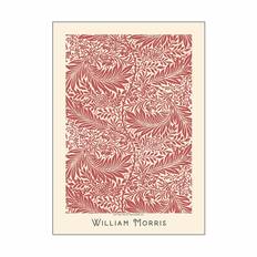 Poster&Frame William Morris Plakat - Red Leafs - B 50 x L 70 cm - Papir - Rød