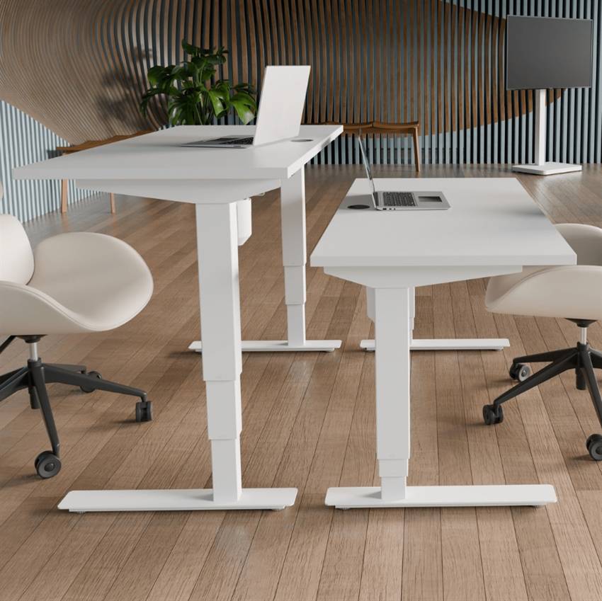 Norddesk FlexLift Hæve-/Sænkebord 80x60 – Hvid 80 cm x 60 cm | Møbelsalg.dk