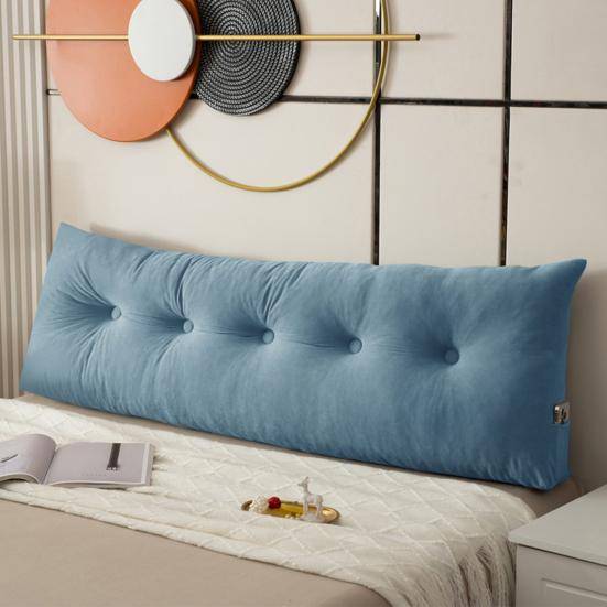 Sänggavel Kilkudde Sänggavel Triangulär Sänggavelkudde Ergonomiskt Ryggstöd Stödkudde med Sidoficka för Sovsalssäng Soffa