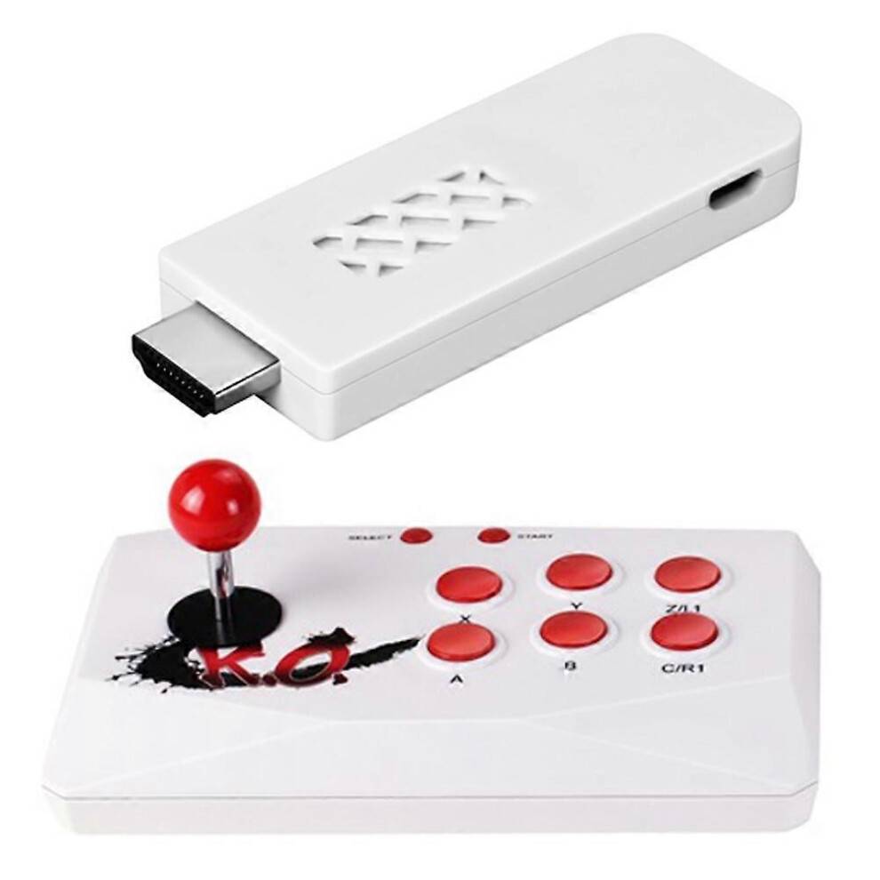 (White, White) X6 Retro Arcade Game Console Joystick Fight Stick Buttons Fighting Game Stick Support 2000 Games