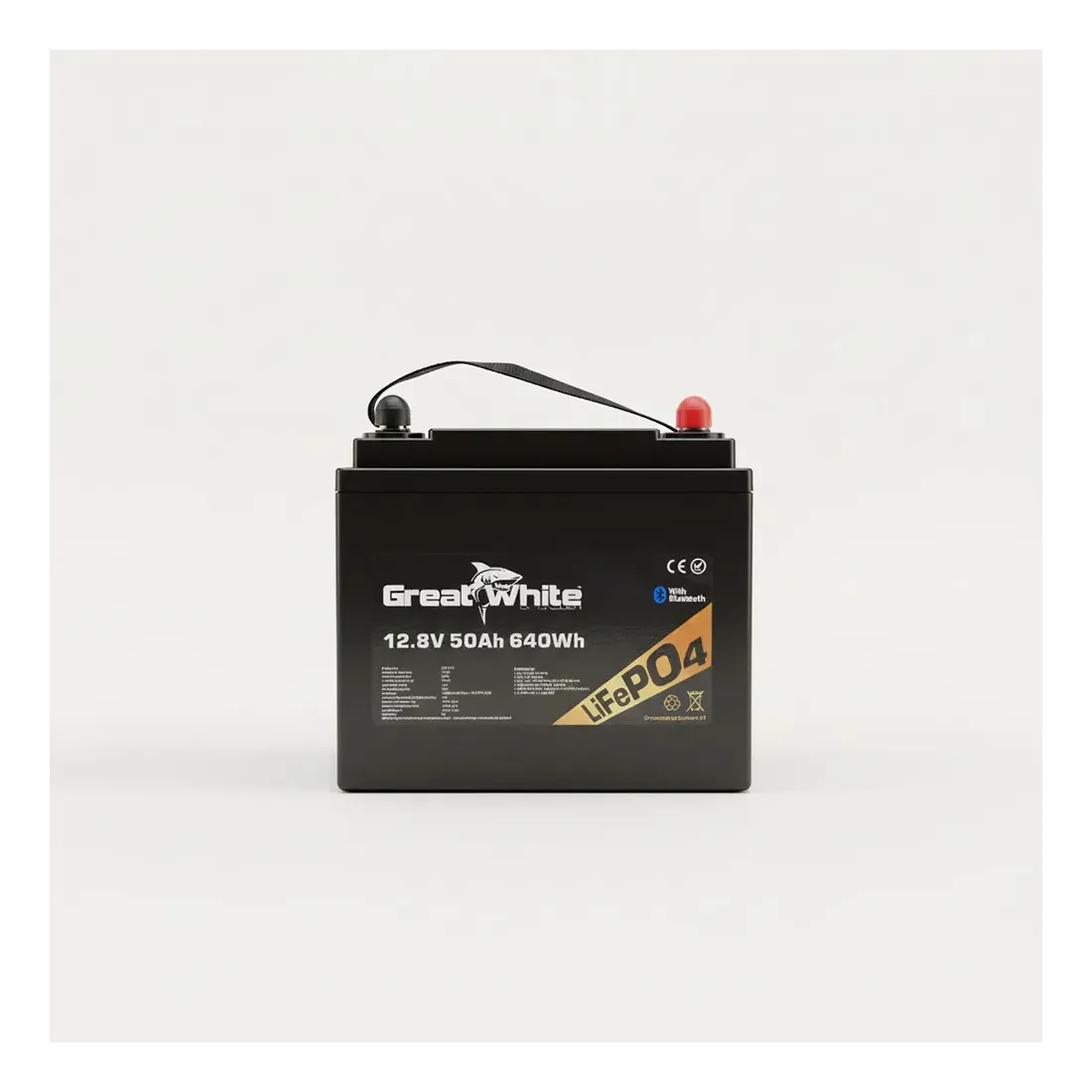 Litiumbatteri LifePO4 12V 50Ah 150A BMS - Greatwhite