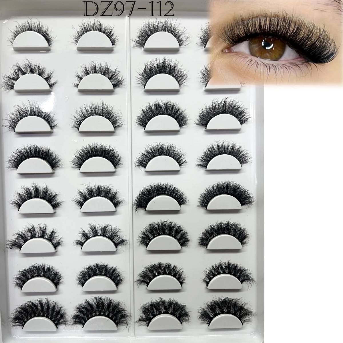 Mix16pairs 3D Mink Lashes False Eyelashes Fluffy Thick Cross Wispy Natural Eye lashes Mink Soft Lash Extension Makeup Set