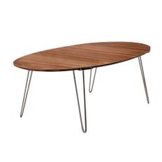 Naver Collection - GM 6642 Utdragbart bord, 200 x 100 cm, Oljad ek, Skiva utan Corian-topp, Skiva utan iläggsskiva, Ben i rostfritt stål - Matbord - Nissen & Gehl - Träfärgad - Metall/Trä