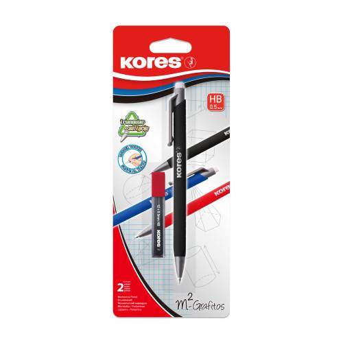 Stiftpenna KORES M2 Grafitos softgrip + stift 15st