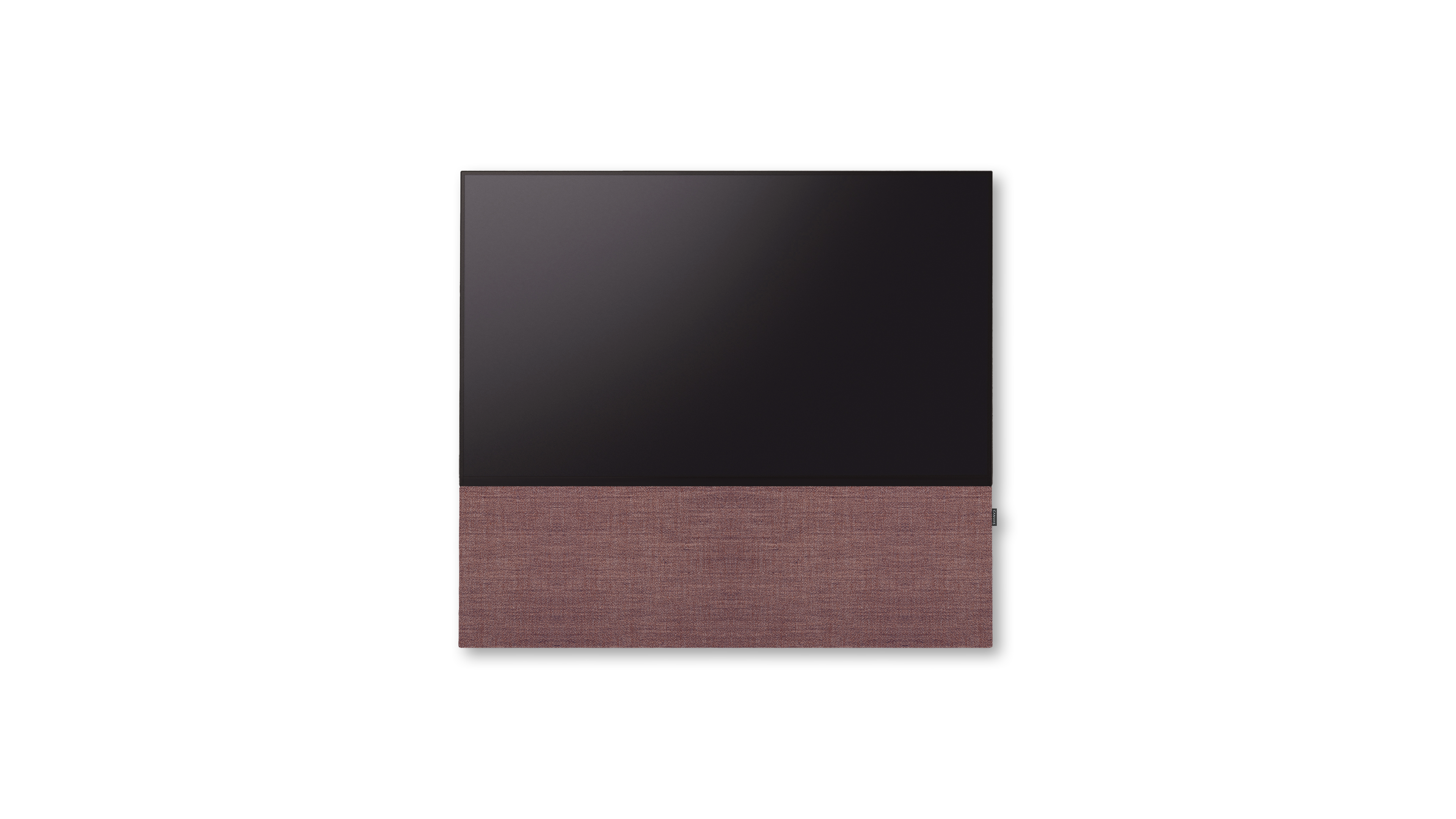 Canvas Soundbar med Kvadrat højttaler stof "Burnt Umber" - 75".