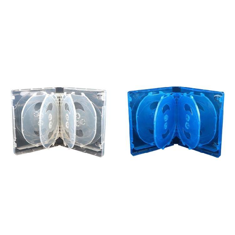 Transparent Standard DVD-fodral DVD-förpackning Portabla DVD-förvaringslådor blue