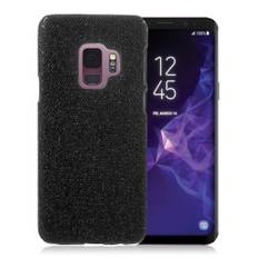 Samsung Galaxy S9 ultra-tyndt PU læder etui - Sort Glitter Pailletter