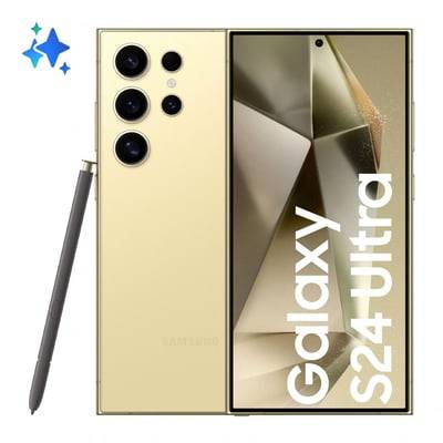 Samsung Galaxy S24 Ultra, 17.3 cm (6.8 tommer), Dual SIM, 5G, USB Type-C, 12 GB RAM, 256 GB lagerplads, 5000 mAh, Titanium Gul