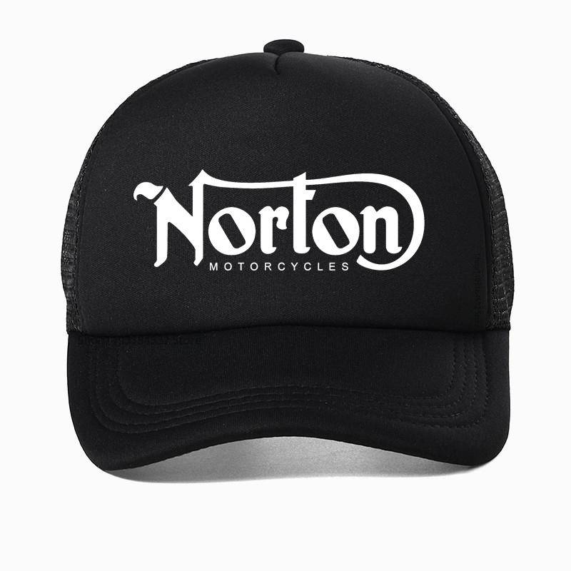Norton Motorcykel Motocross Basebollkeps Sommar Mode coola Kepsar Justerbar Hatt Sommar Unisex Mesh andningsbar Truckerkepsar