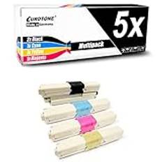 Eurotone Toner 5X kompatibel med Oki ES 3452 5431 5462 MFP DN DNw ersätter 44973509-44973512 set Office Pro Edition