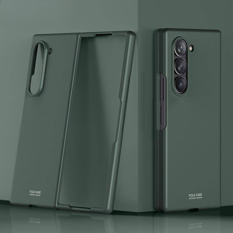 Suitable for Samsung Zfold6 Mobile Phone Case Full-inclusive Anti-fall Samsung Simple 6 Generation Folding Business Men's Scrub Samsung Galaxy Z Fold 6