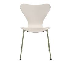 Fritz Hansen - Sjuan 3107 stol stålramme regnbue 7:14 AM beige - Spisebordsstole - Arne Jacobsen - Beige - Metal