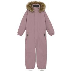 Color Kids Coverall W. Fake Fur Stl. 104 unisex - Vinteroveraller Från Magasin - Woodrose (104)