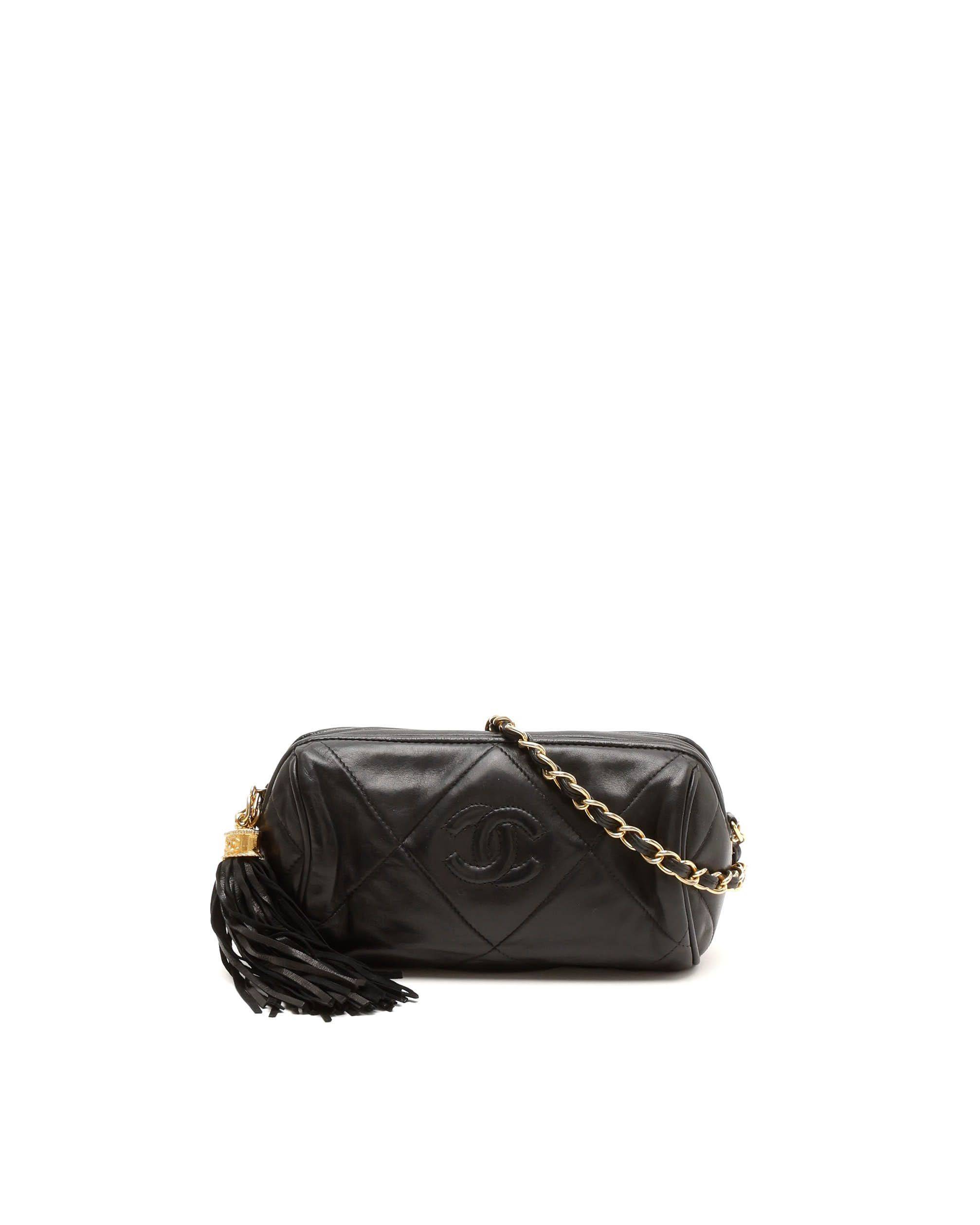 Chanel Mini CC Barrel Tassel Bag - Black (One Size)