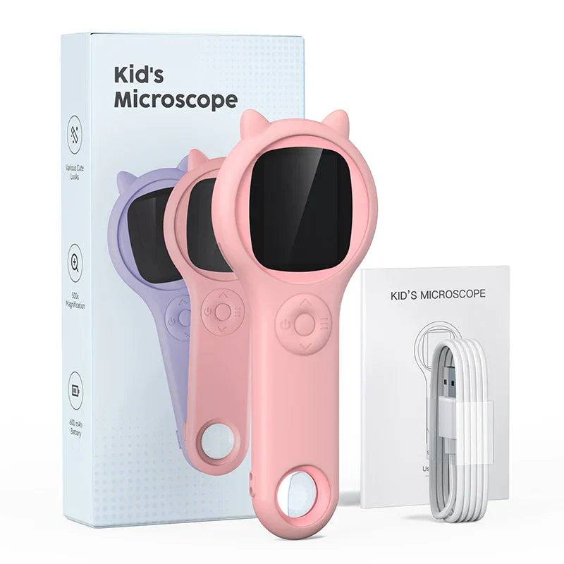 Mini Barnmikroskop™ – Magisk Vetenskapsupplevelse för Barn - Rosa