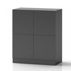 Kontorskab Lockers Fifty - 110x98x51,5 cm, Farve Mørkegrå, Lås Nej
