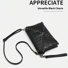 2025 Street Fashion PU Leather Shoulder Bag, Skull Head Crossbody Clutch Purse, Skull Rivet Envelope Handbag For Women - Multicolor