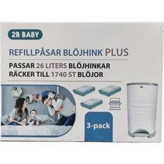 2B Baby Refillpåsar PLUS till 26 liters blöjhink 3-pack (1740 st blöjor)