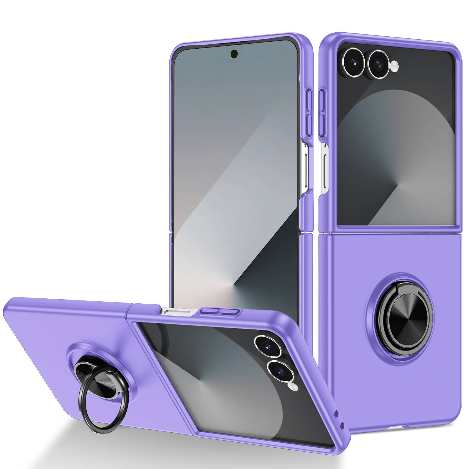 Samsung Galaxy Z Flip 8 Cover magnetisk ringholder Lilla