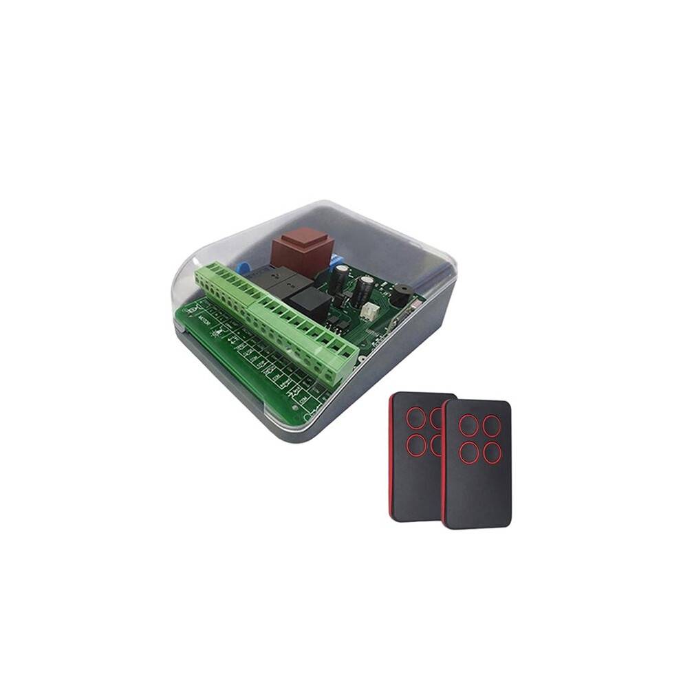 Tubular Motor Controller Board Set with 2 Remotes for Rolling Shutter Garage Door 433.92mhz