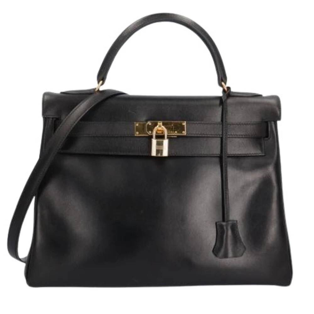 Hermès Vintage Pre-owned Vintage Skuldertaske - Vintage - Dame - Sort - ONE SIZE - Uld