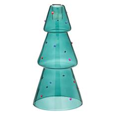 ANNA + NINA Christmas Tree Candle Holder |Multi/patterned |H12.5 cm