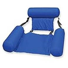 CVBGVBB Simring PVC Summer Inflatable Foldable Floating Row Swimming Pool Water Hammock Air Mattresses Bed Beach Water Sports Lounger Chair(Blu)