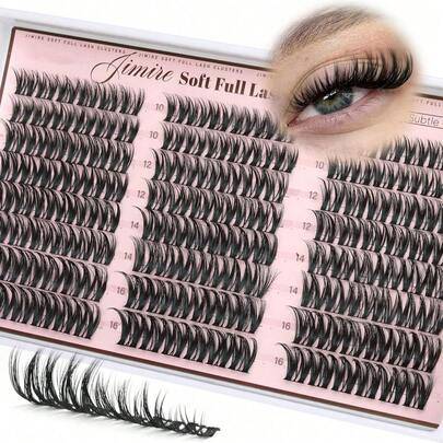 200 kluster naturliga ögonfransklyngor, fina ögonfransklyngor, cat eye-klyngor, naturlig ögonfransförlängningseffekt 10–16 mm förinställd ögonfranskar