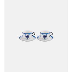 Aquazzura Casa Jaipur set of 2 teacups and saucers - white - One Size