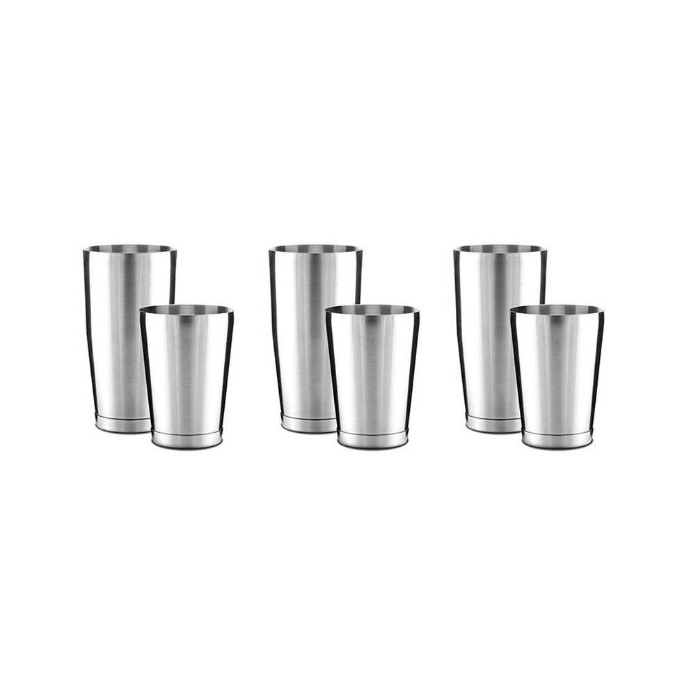 3X Premium Cocktail Shaker Set-Piece Pro Boston Shaker Set. Unweighted Martini Drink Shaker Made From Stainless Steel