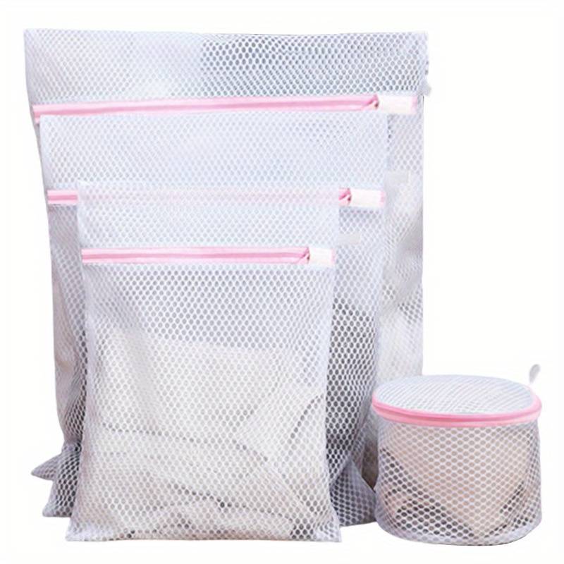 4pcs/set Laundry Mesh Bags With Zippers, Durable Wash Bags For , Underwear, And Clothes, Suitable For Washing Machines, Laundry Bags