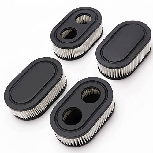 VooGenzek 4 PCS Luftfilter Kompatibla med Briggs & Stratton Motorer 798452, Byte av Luftrenarpatron för 593260 Walk-Behind Gräsklippare
