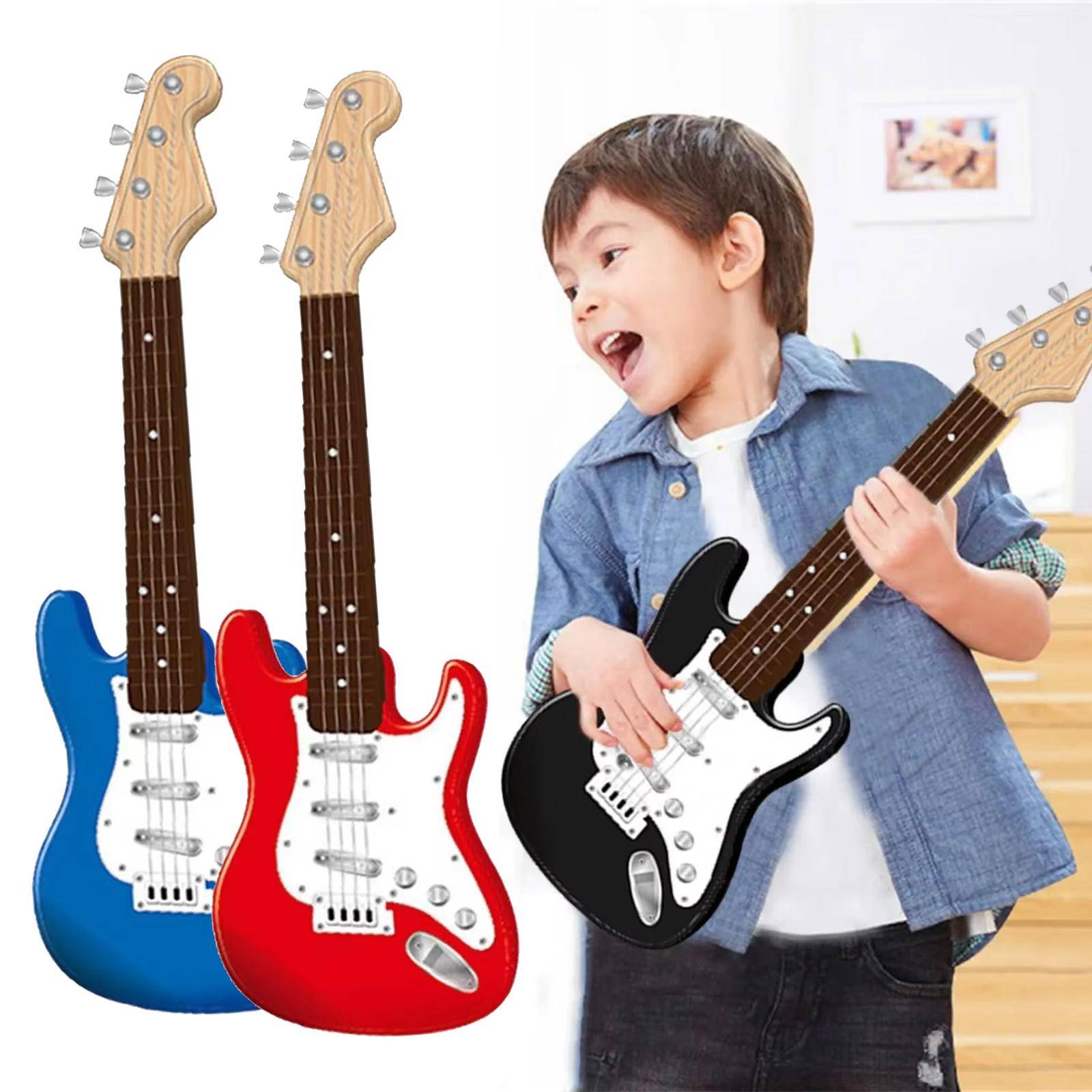 Elektrisk Gitarr Leksak för Barn - 4-strängat Multifunktionellt Elektroniskt Musikinstrument, Bärbar Barngitarr