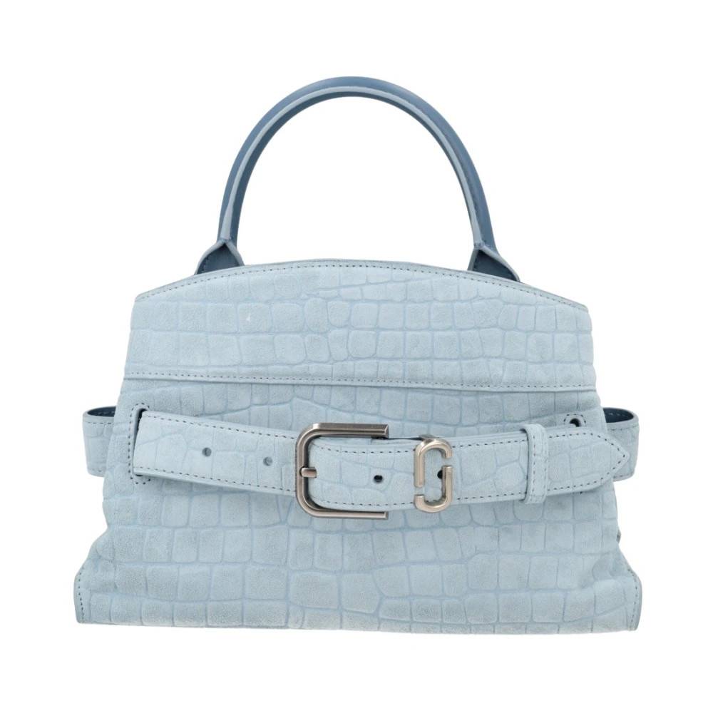 Marc Jacobs The Suede Croc Dakota Small Satchel - Tasker - Dame - Blå - ONE SIZE - Suede