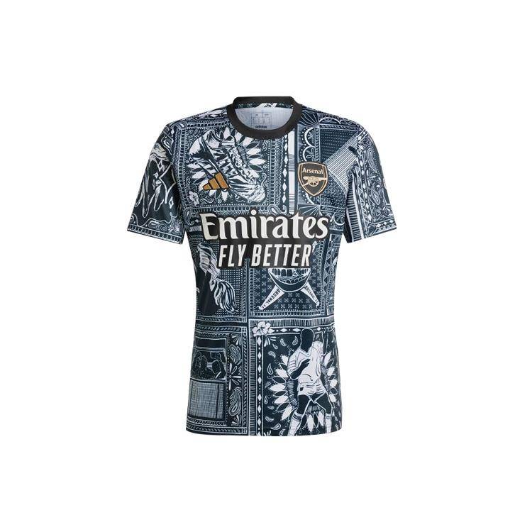 Adidas Arsenal Ian Wright Före match Fotbollströja Herr Svart (Unisex) Fotbollströjor IQ2464