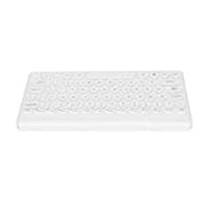 01 02 015 USB-tangentbord, 2,4 G Slim 78 tangenter trådlöst tangentbord ergonomiskt utformade runda knappar för resor vit