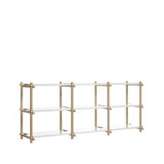 HAY Woody hylla Oak-white lacquered shelf, low