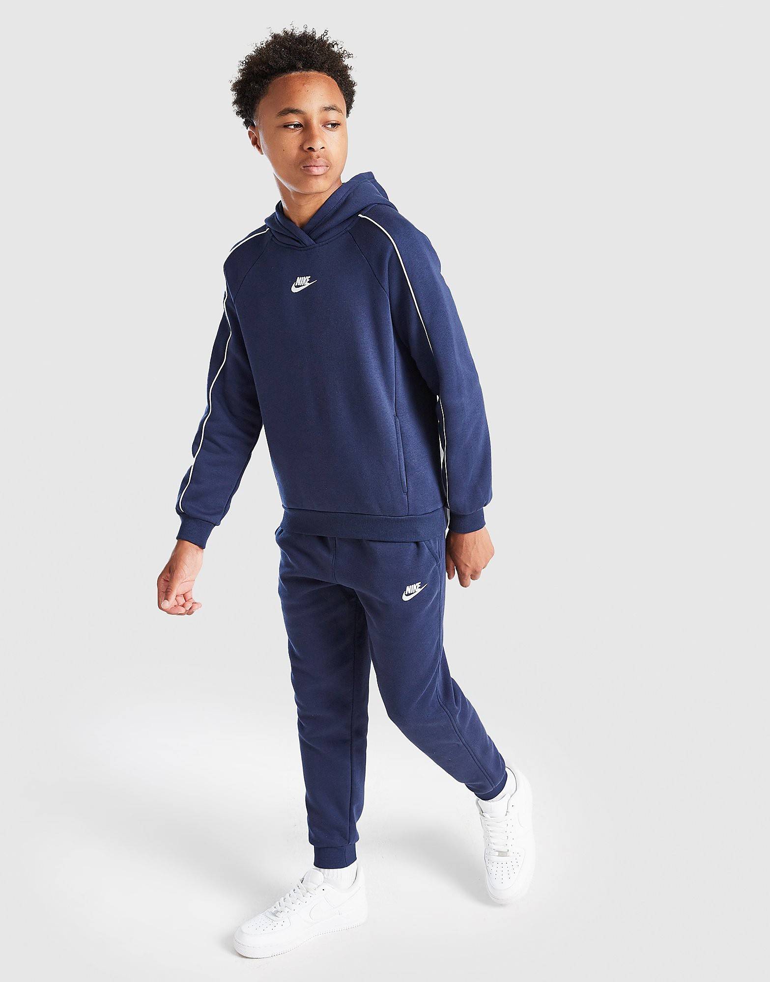 Nike Club Hooded Tracksuit Junior, Blå
