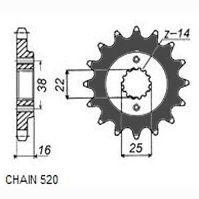 SUNSTAR 389-14 Framdrev
