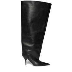 110mm Waders Leather Boots - Black - 36 - 37 - 39