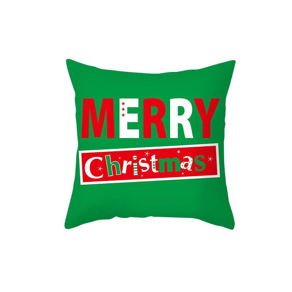 (Red White)18 Merry Christmas Cushion Cover Xmas Home Sofa Decor Green Red Santa Claus