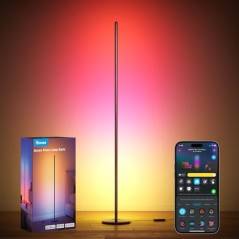 Govee RGBIC WiFi-gulvlampe med app- og stemmestyring, 16 mio. farver.