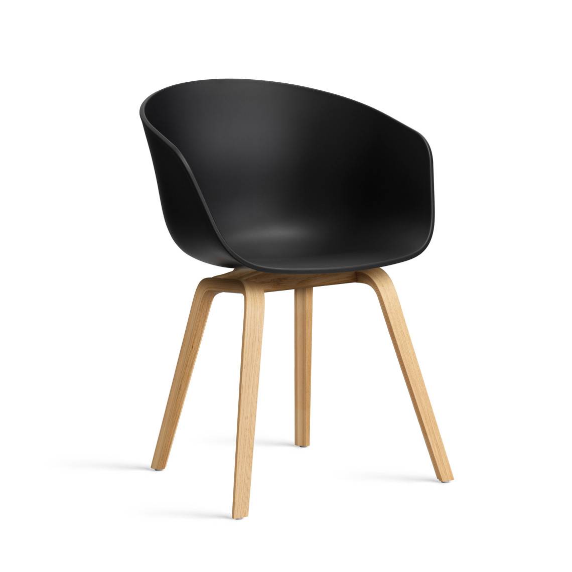 Stol About A Chair AAC22, Utförande Black / Lacquered Oak