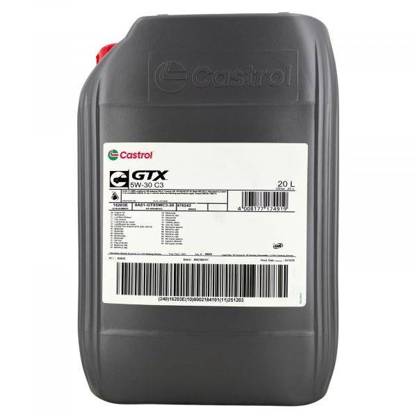 CASTROL 16203E Motorolie Castrol Vecton Long Drain 5W-30 FA-4/F8 Inhalt: 20l, Syntetisk olie