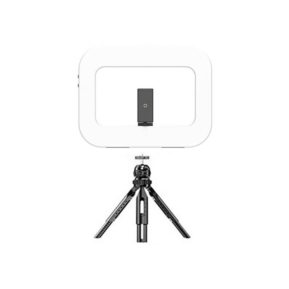 Three-Color Dimming Ring Fill Light with Desktop Tripod Rabbit Cage Selfie Light Selfie Reverse Charging