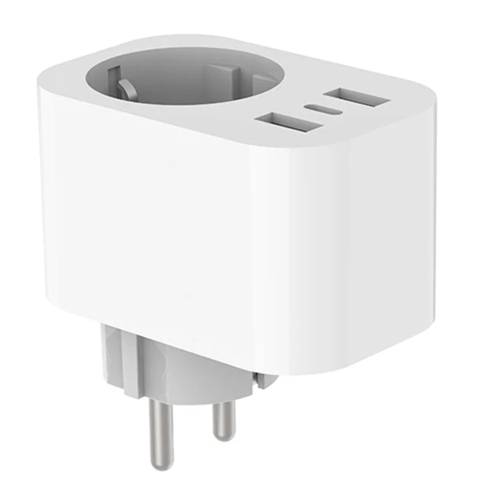 16A Tuya Smart Plug-stikkontakt med PD Fast USB-porte Strøm EU-stik