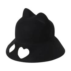 Vivetta, Accessoarer, Dam, S, Kattöron Utskuren Hatt Rosa - black (S)